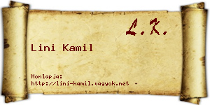 Lini Kamil névjegykártya
